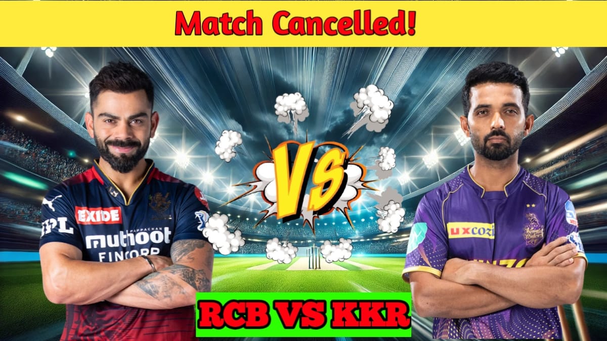 Eden Gardens under heavy rain during IPL 2025 KKR vs RCB match