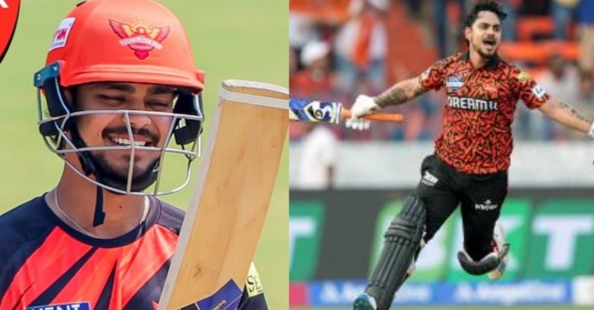 Ishan Kishan celebrating his century during SRH vs RR IPL 2025 match