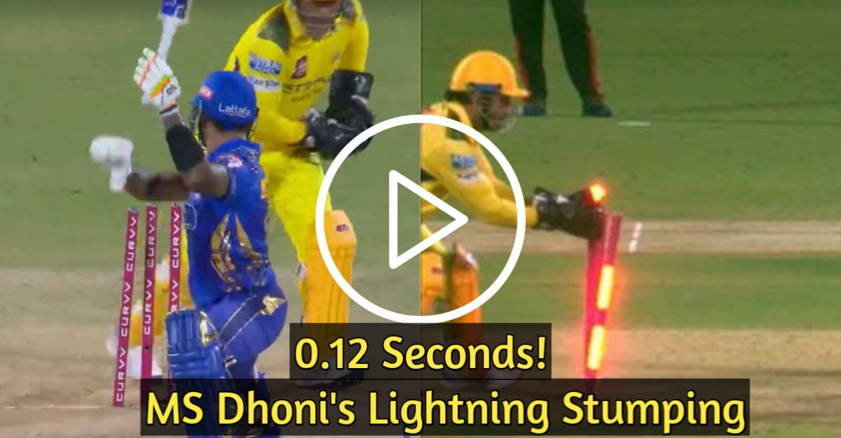 MS Dhoni's Lightning Stumping